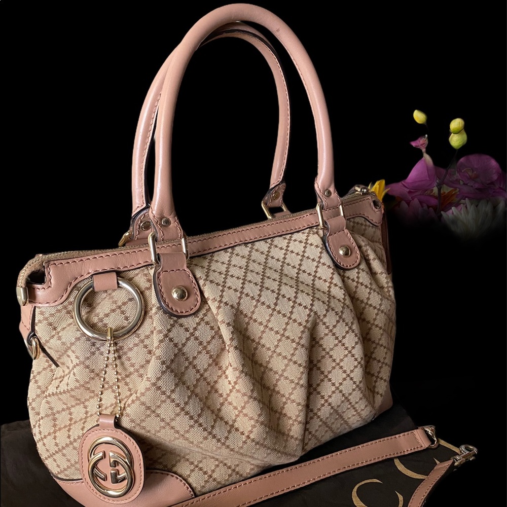 ❌SOLD❌Gucci diamanté sukey canvass in biege color